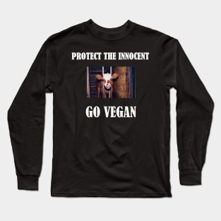 Protect the Innocent - Go Vegan! Long Sleeve T-Shirt